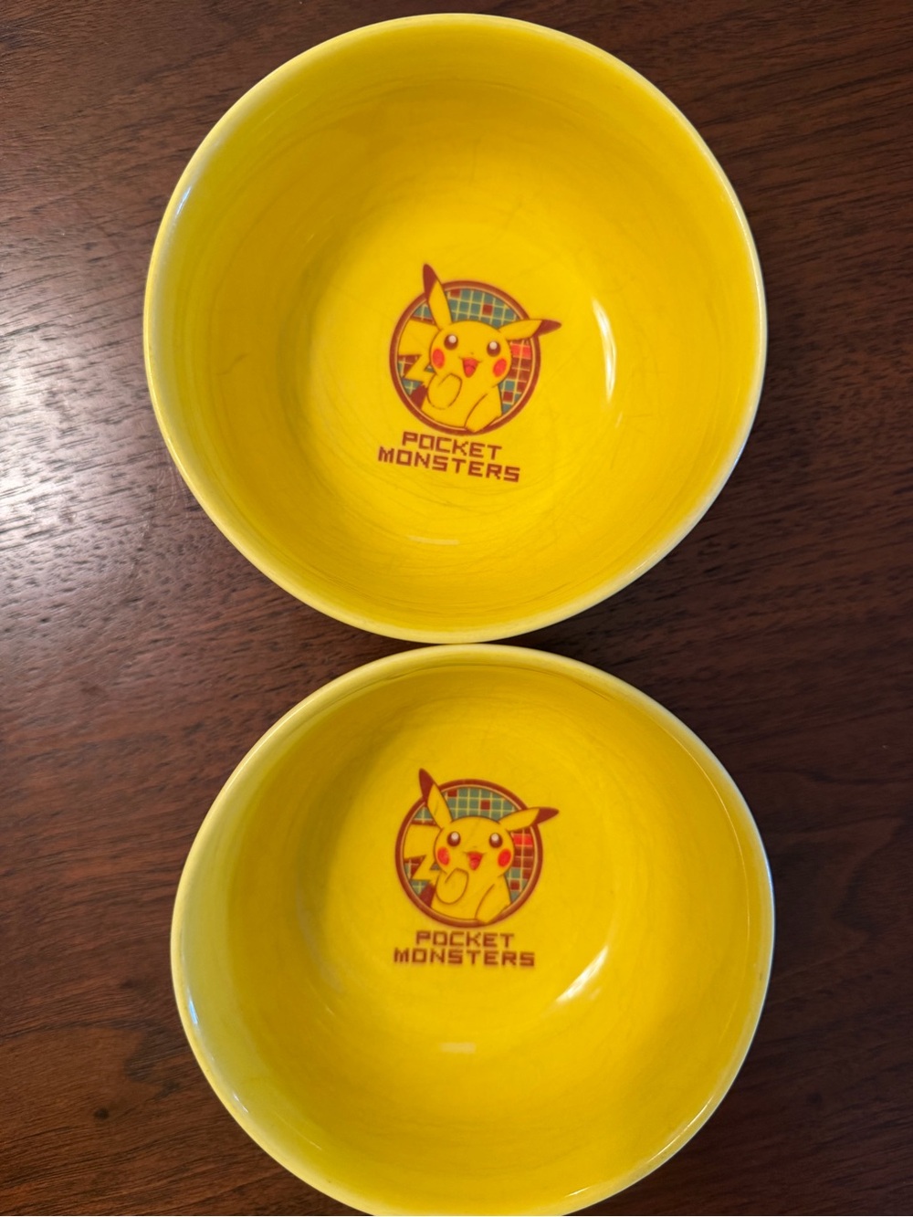 Pokemon Yellow Pikachu Ceramic Bowl with Red Accent